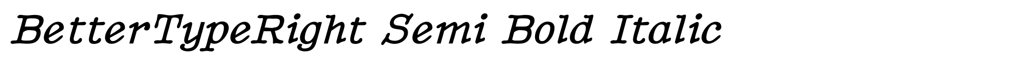 BetterTypeRight Semi Bold Italic image